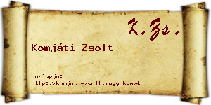 Komjáti Zsolt névjegykártya
